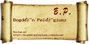 Bogdán Pelágiusz névjegykártya